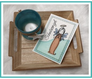 Stickdatei - Set Postkarte ITH Schutzengel & Alles Liebe 